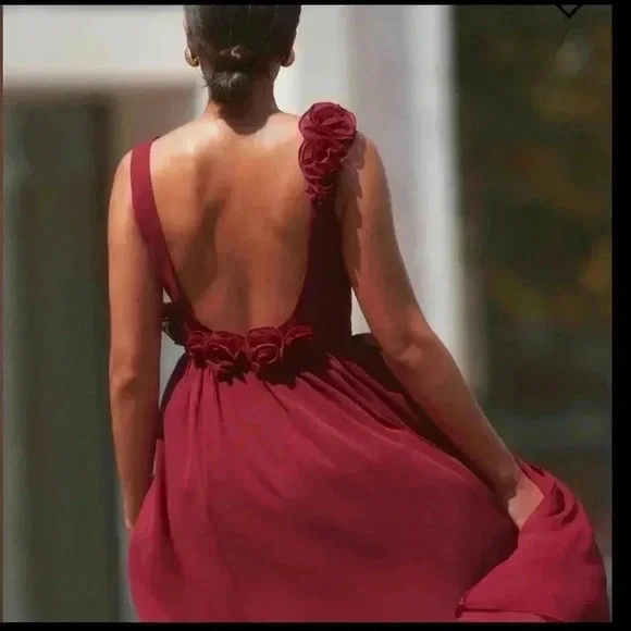 NWOT Reformation x New York City NYC Ballet Flor Low Back Midi Dress Red 2